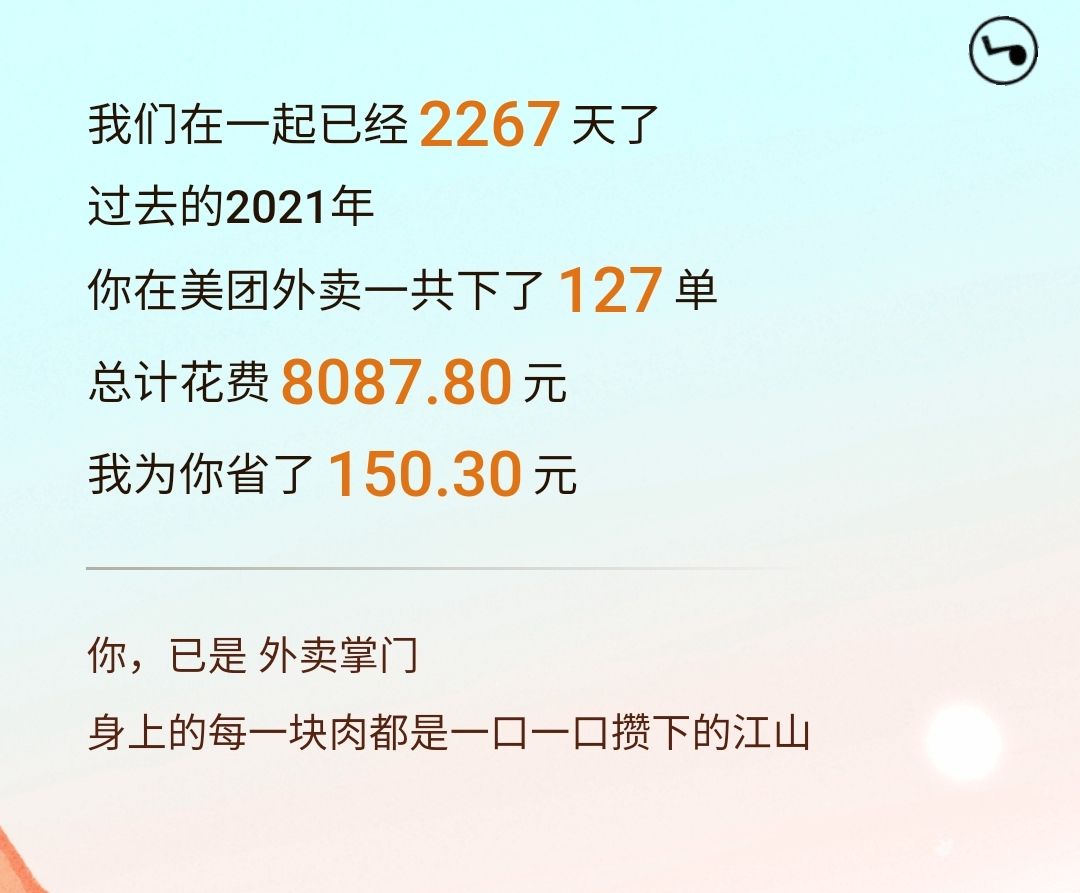美團(tuán)外賣年度賬單查詢方法