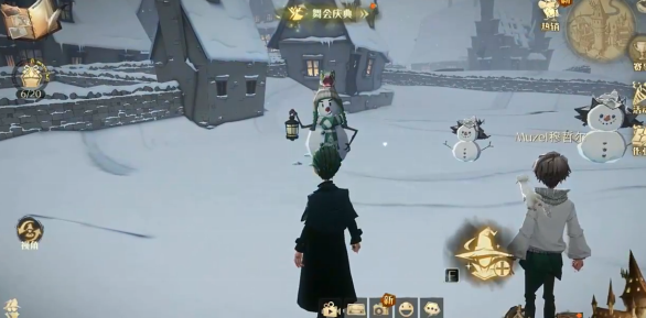 《哈利波特魔法覺醒》學院堆積雪人方法