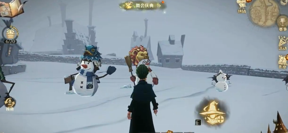 《哈利波特魔法覺醒》學院堆積雪人方法