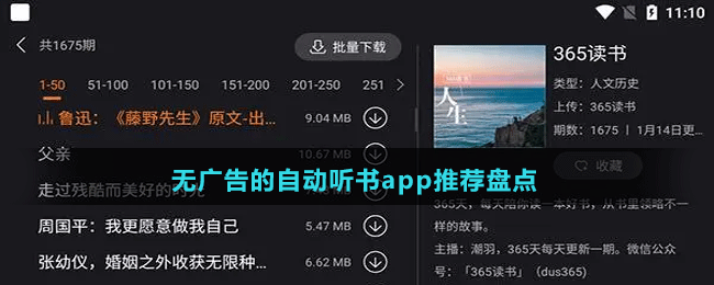無廣告的自動(dòng)聽書app推薦盤點(diǎn)