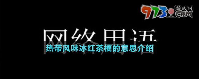 熱帶風味冰紅茶梗的意思介紹