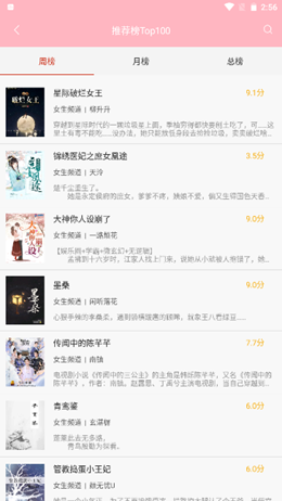 起點(diǎn)女生網(wǎng)小說排行榜截圖(3)