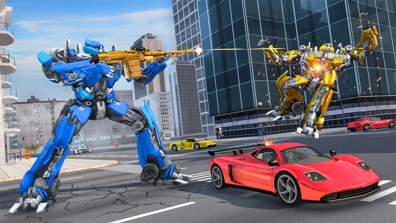 機(jī)器人直升機(jī)汽車戰(zhàn)爭截圖(4)