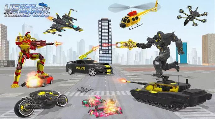 美國警用機(jī)器人汽車大戰(zhàn)截圖(1)