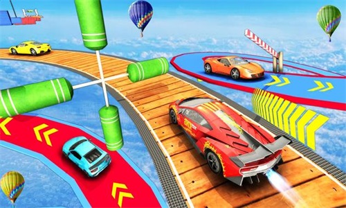 瘋狂特技賽車競(jìng)速截圖(1)
