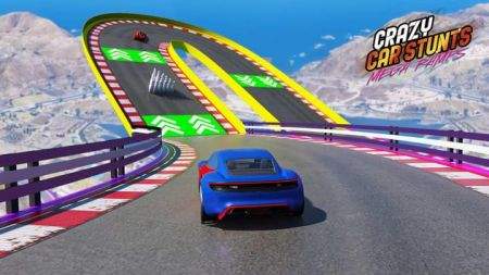 瘋狂汽車特技超級坡道截圖(1)