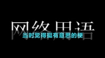 當時覺得挺有意思的梗的意思介紹