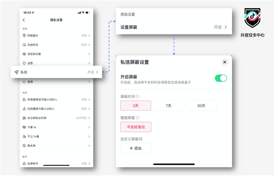 抖音加強(qiáng)網(wǎng)暴治理，新增私信屏蔽詞設(shè)置等功能