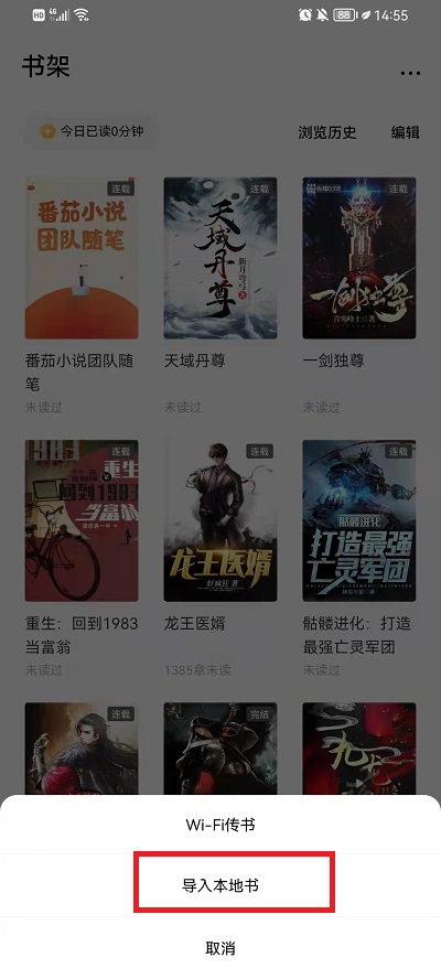 番茄小說APP如何導(dǎo)入本地書籍？3